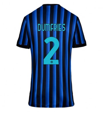 Inter Milan Denzel Dumfries #2 Hjemmebanetrøje Dame 2025-26 Kortærmet